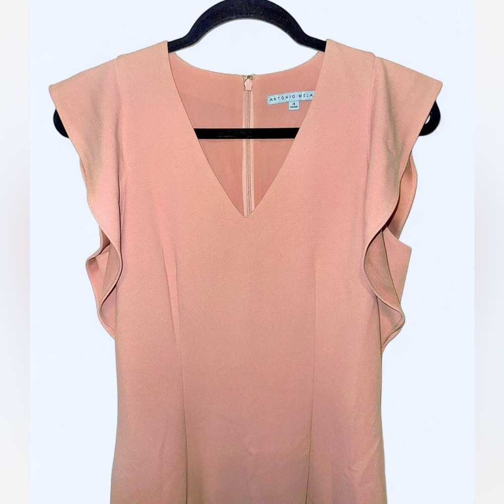 Antonio Melani Pink Champagne midi cocktail dress